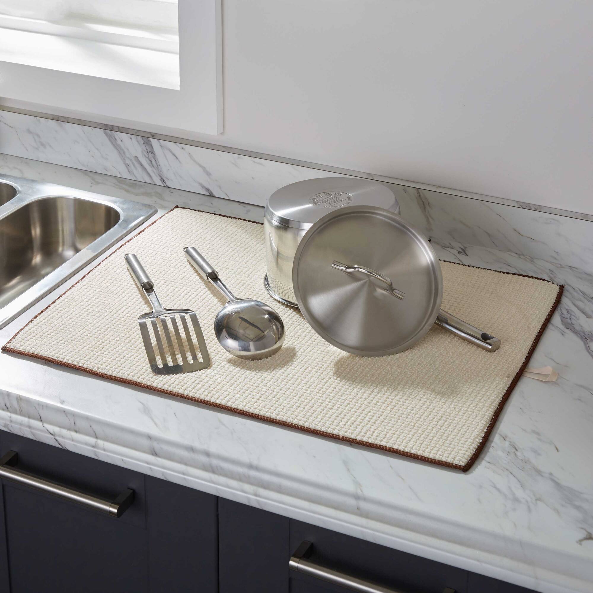 Kitchen Details Jumbo Ivory Drying Mats, 2ct.